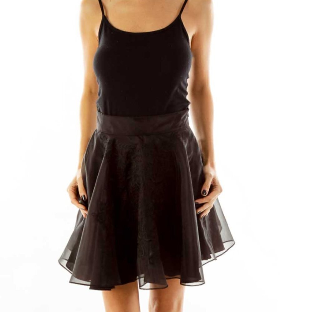 Keepsake Black Embroidered Skirt
